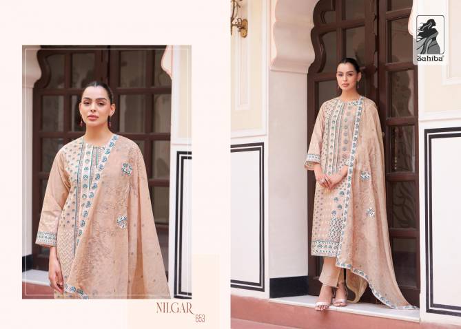 Nilgar By Sahiba Hand Work Cotton Dress Material Wholesale Shop In Surat